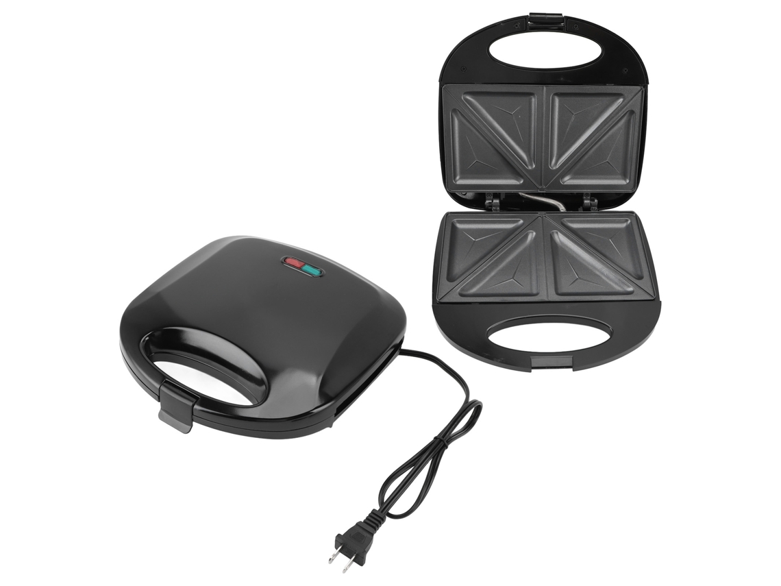 Maker de Sanduíches Elétrico 750w Press Panini Aquecimento Duplo Antiaderente para Casa e Comércio