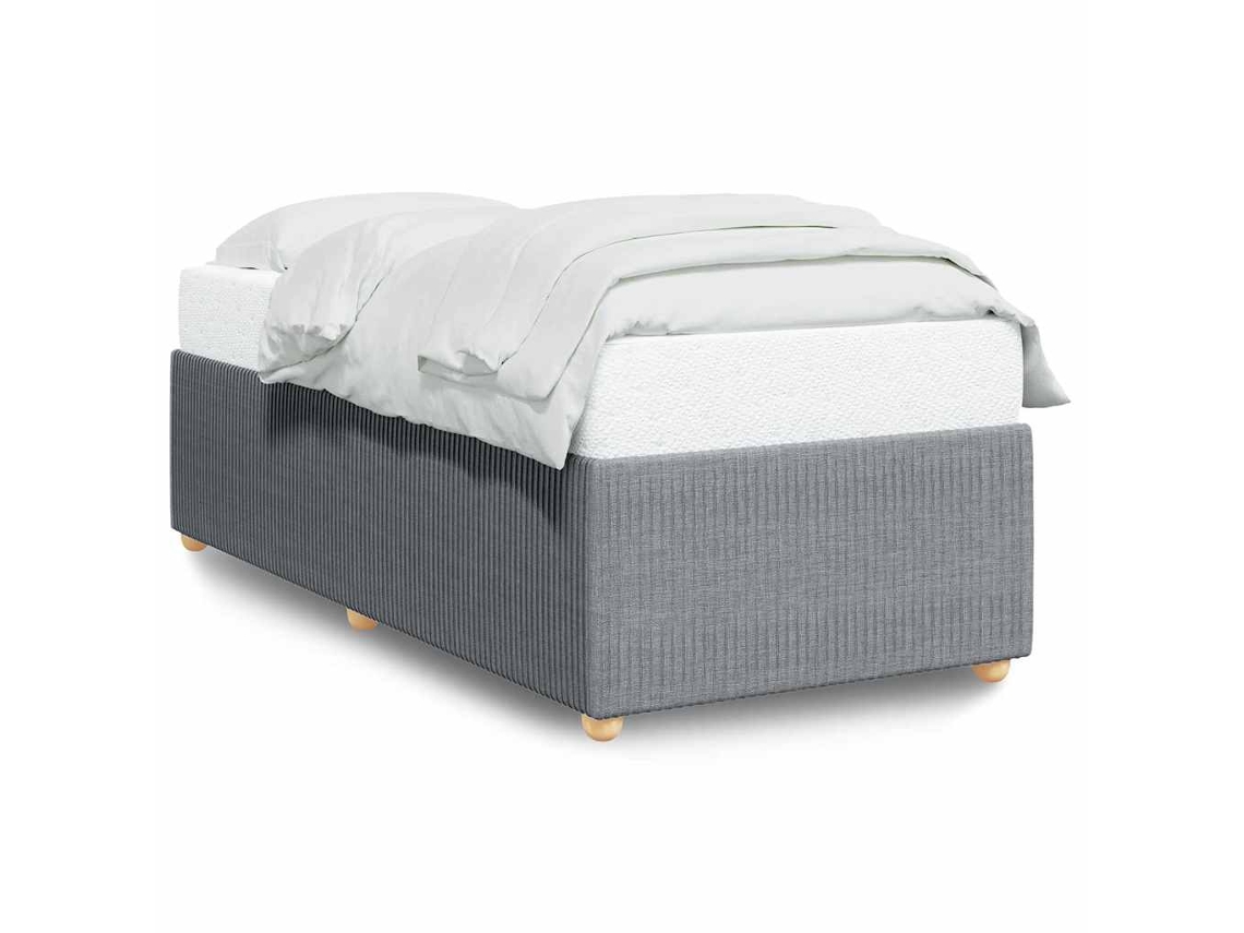 Estrutura de Cama Tecido Cinzento Claro MAISON EXCLUSIVE (100x200 cm)