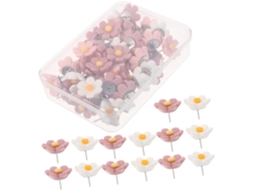 Conjunto de 50 pinos decorativos de parede Aboofan em formato D, feitos de resina e metal, para organização de mesas em casa.