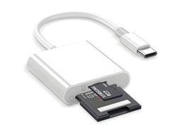 Lurelia Leitor De Cartões Lightning/usb-c/usb Sd/tf Para Iphone/android, Até 480 Mbps, Plug Play