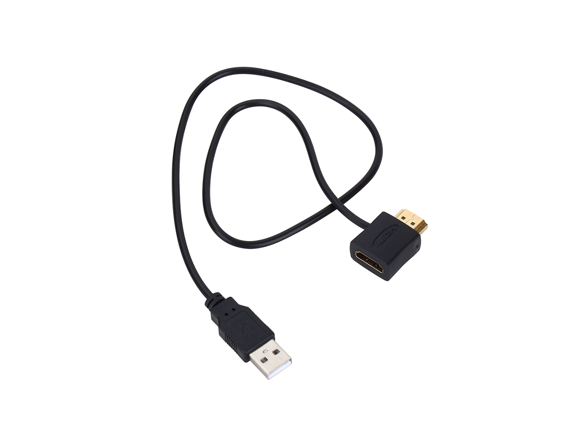 Adaptador Hdmi Macho Para Fêmea Com Cabo Usb 2.0 De Alimentação 50cm Cabo Hdmi