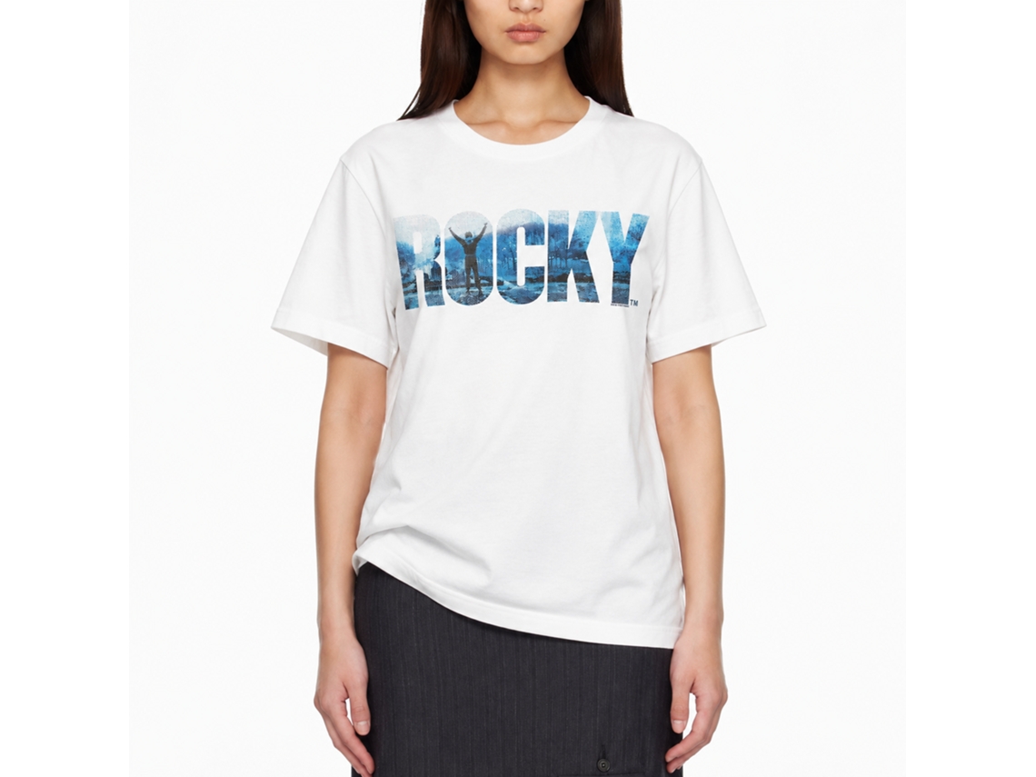 Rockinstone Rocky Movie Blue White Adult T-shirt Size:l