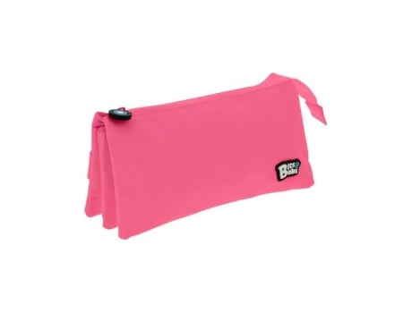 Bolsa tripla plana Bits Amp-bobs rosa 24,5x12x14 cm