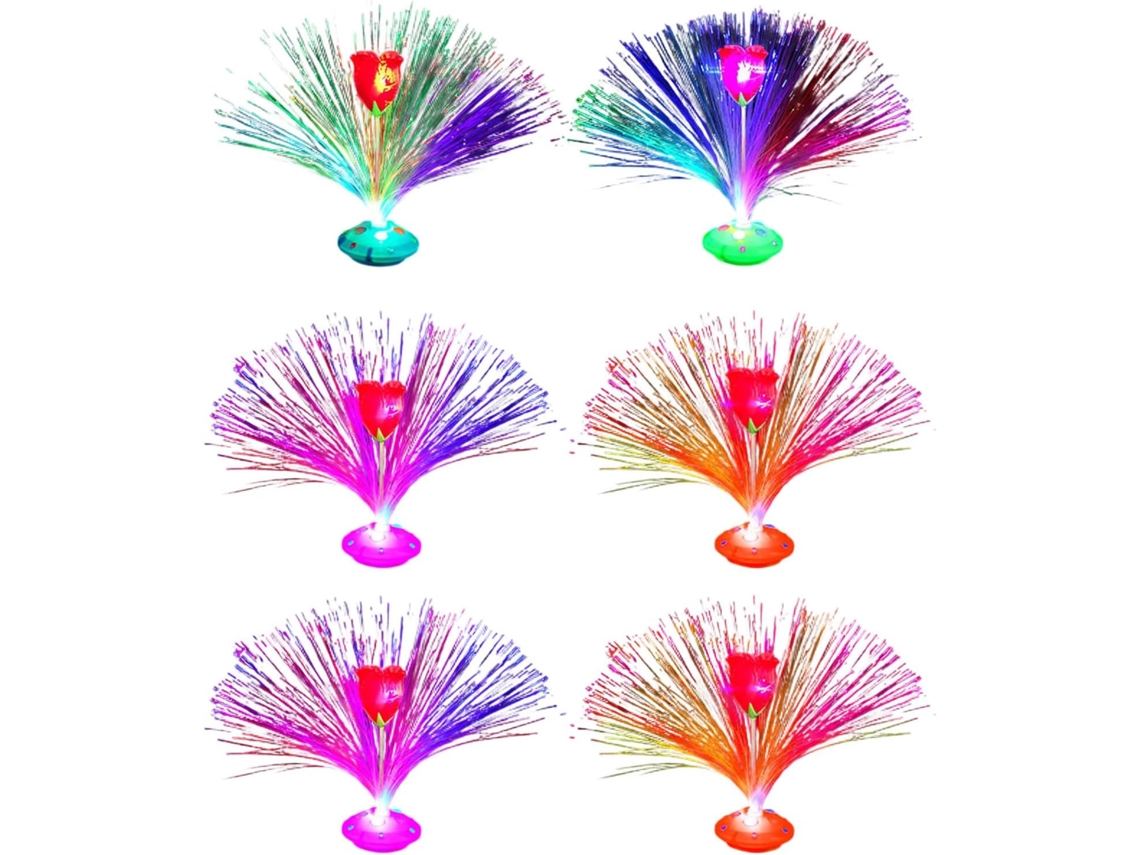 Conjunto de 6 Luminárias de Fibra Cor de rosa a Bateria para Decorar o Quarto de uma Criança Ou um Evento Familiar. SFUSHOS