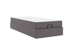 Conjunto 2 Cama Moderna Vidaxl Cinzento Pvc (100 X 200 Cm)