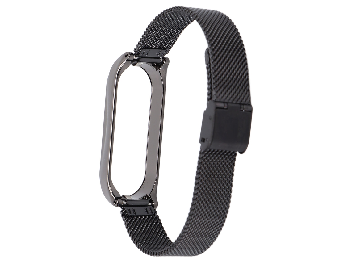 Rebe-banda De Metal Para Xiaomi Mi Band 6 Pulseira De Aço Para Relógio Inteligente