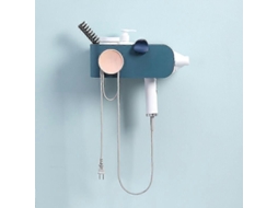 Suporte de Parede para Secador Cabelo, Organizador Sem Necessidade Furar, Cabelo em Abs Res GOKOCO