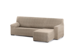 Capa Bi-Elástica para Sofá Adaptável Roc Chaise Longue Braço Curto Direito 250-360 Cm Linho VIPALIA