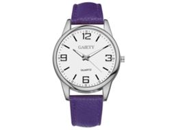 Reloj De Cuarzo Analógico Mujer Con Correa De Pu Para Vestir Simple Casual (morado)