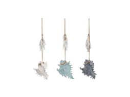 Decoração Suspensa Home Esprit Azul Branco Azul Celeste Mediterrâneo (3 Unidades)