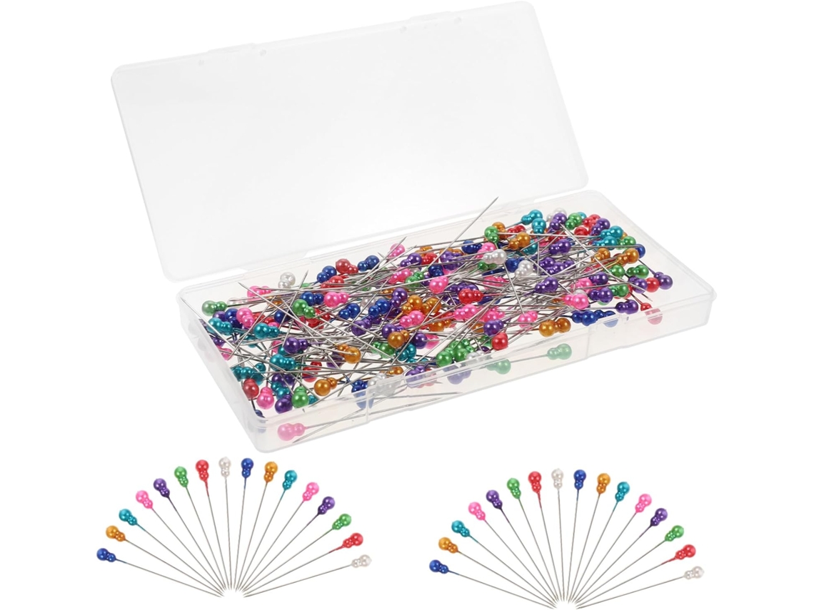 Conjunto De 200 Tachinhas Com Ponta Rígida E Cabeça Com Contas, Kit De Tachinhas Para Artesanato E Costura