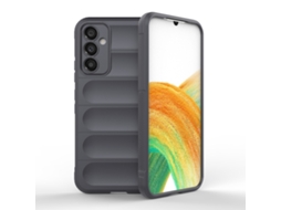 Capa Halinuia Para Samsung Galaxy A34 5g Magic Shield Tpu Flanela Cinzento Escuro (proteção Integral, Interior Em Flanela)