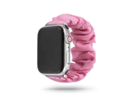 Bracelete Apple Watch Series 7 45Mm Pulseira Scrunchie Rosa