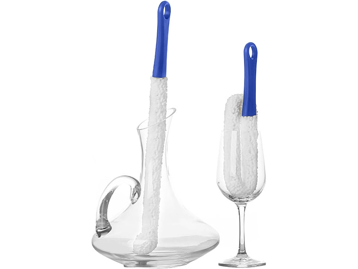Kit Com 2 Escovas De Limpeza Macias Para Limpar Áreas De Difícil Acesso Em Mamadeiras E Canecas De Cerveja.