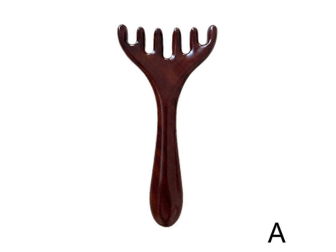 Pente De Massagem De Madeira Com Dentes Largos Para Cuidados Com O Couro Cabeludo E Cabelo - Presente Ideal