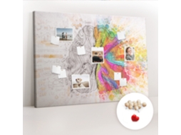 Painel De Cortiça Para Parede Abstração Cerebral Para A Sala De Estar Espelharte (140x100 Cm)