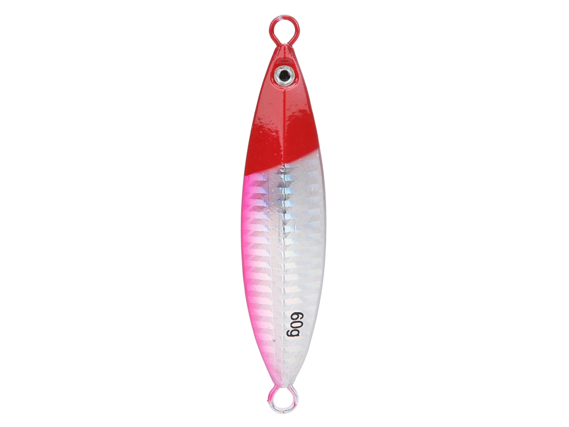 Bait To Attract Fish, Imitation Baitfish, Jig Slow Jigging Metal Lure, Lead Bait Metal Lure (pink With Red Head) 60g