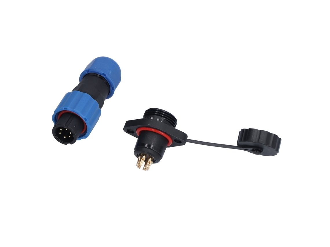 Laxiscreed Tomadas E Conectores Industriais À Prova D'água Ip68 Para Instalação Em Flange