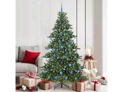 Vidaxl Árvore De Natal Articulada Artificial Verde 180 Cm Pvc E Aço