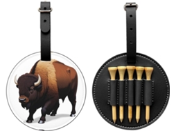Bolsa para Tees de Golfe Trail Dust Bison, Preta. Fácil de Transportar e Mais Eficiente para Jogar Golfe.