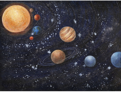 Quadro a Óleo HISPANOHOGAR Universo (90x120cm)
