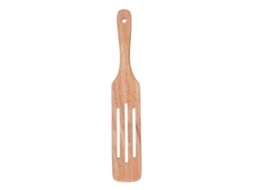 Espátula de teca madeira para cozinha com pá perfurada grande 13.8x2.4 polegadas S/MARCA