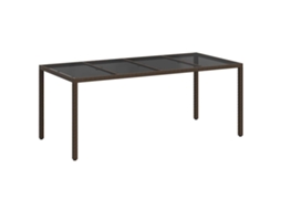 Mesa Jardim Castanho 190 X 90 X 75 Cm Vime Pe MAISON EXCLUSIVE