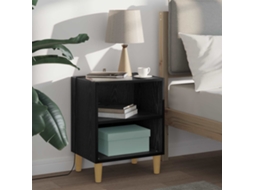 Vidaxl Armário De Cama 2 Unid. Carvalho Preto 40 X 30 X 50 Cm