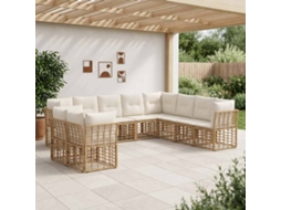 Vidaxl Conjunto De Sofás Para Exterior Natural Poliéster