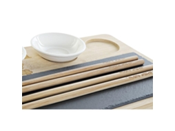 Conjunto de Sushi Dkd Home Decor Bambu Ardósia 9 Pcs 28,5 X 18,5 X 2,6 Cm