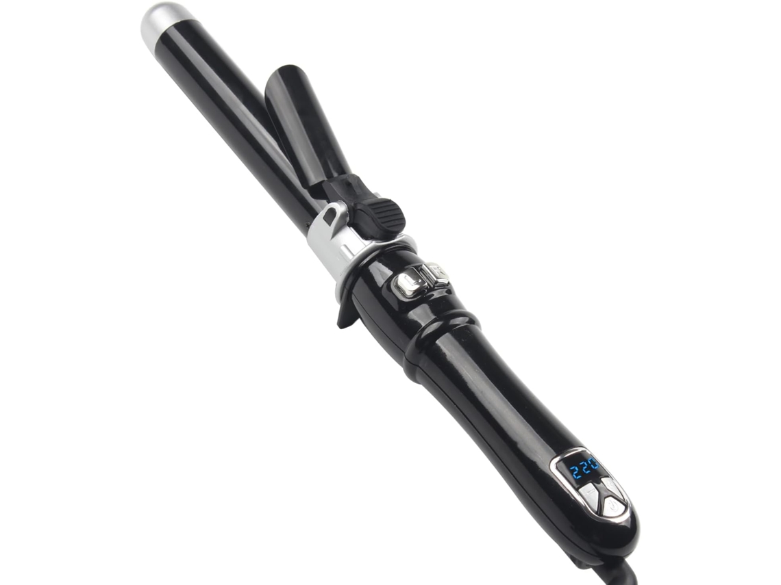 Modelador De Cabelo Rotativo Automático, Ferro Ondular 28 Mm Com Visor Lcd 100-220℃, Cilindro Grande Para Ondas E Cachos Praia, 1-aquaforge