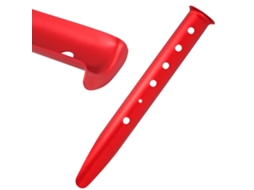Prego de Tenda Camping Alumínio Leve 31cm Vermelho