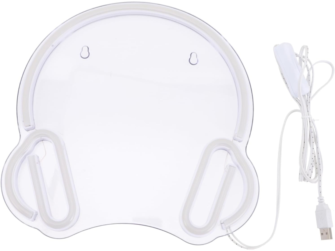 Letreiro Luminoso Decorativo de Led em Néon com Design de Capacete, Alimentado por Usb, para Quarto e SFUSHOS