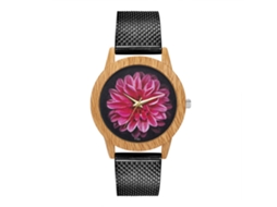 Relógio de Pulso Unisex Simples de Silicone com Mesh e Movimento de Quartzo Preto