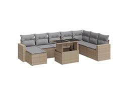 Garden Sofa Set, Garden Sofa Sets Vidaxl Bege Rattan / Vime (n/a)
