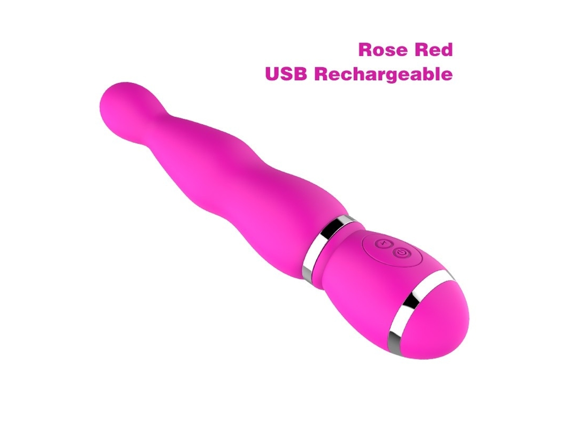 Vibromasseur De Massage En Silicone Avec 12 Modes De Vibration Pour Femme (rose)