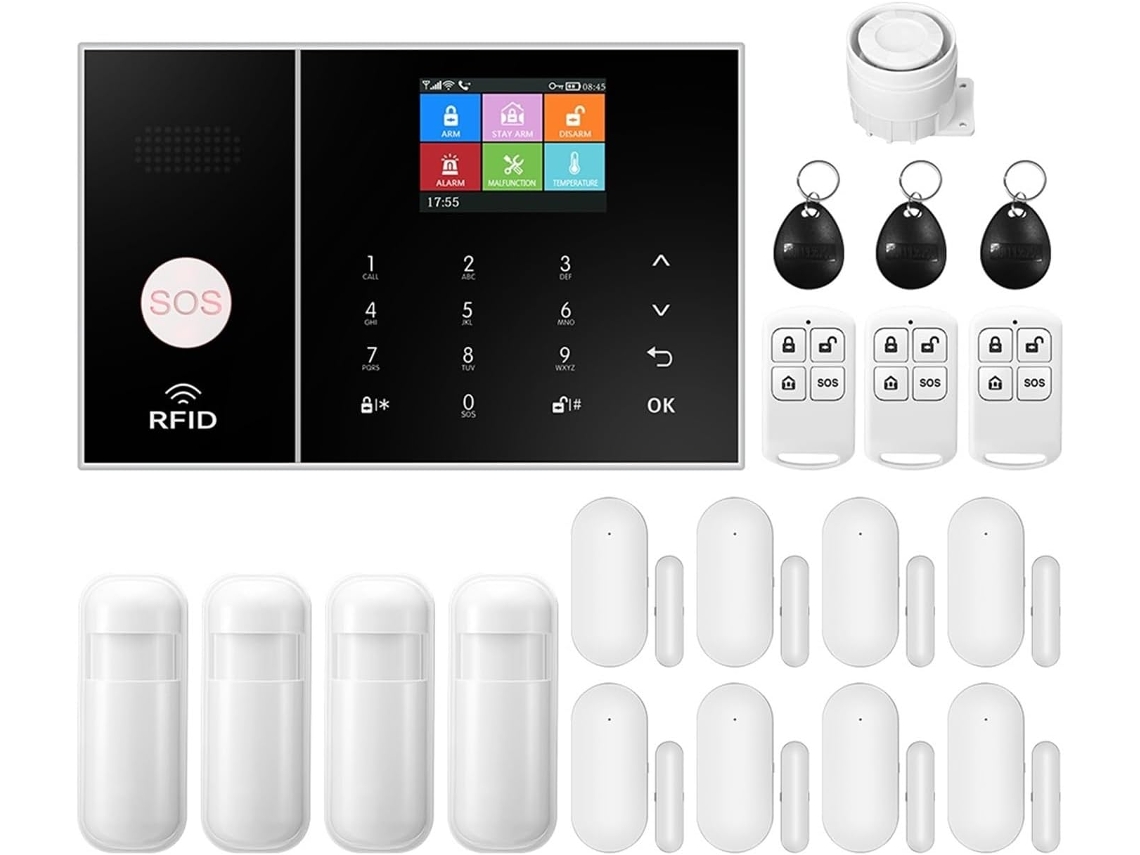 Sistema de segurança doméstico 3G/4G WiFi, kit de alarme inteligente SFUSHOS