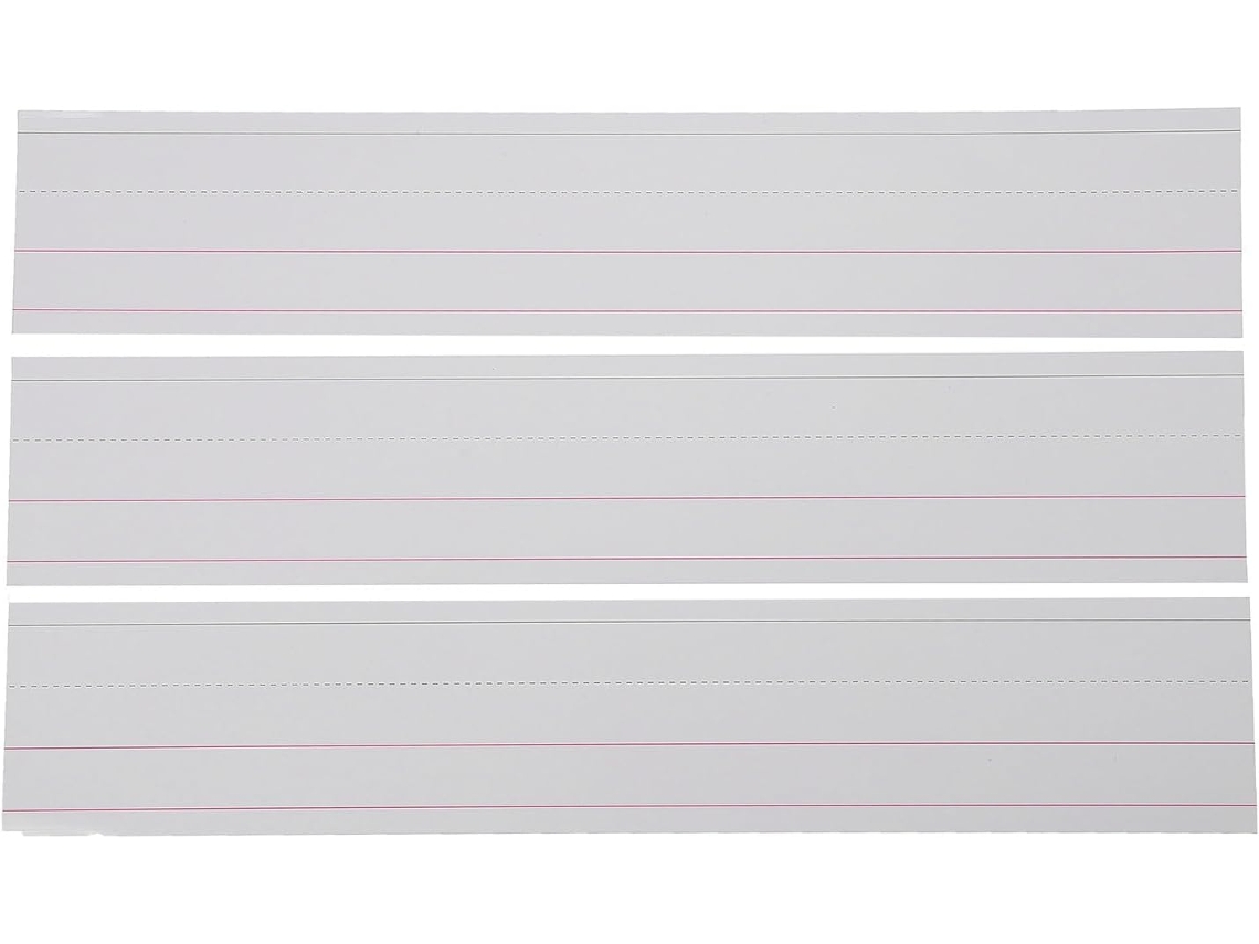 50 Tiras De Papel Apagável A Seco Para Sala De Aula, Com Linhas Para Aprendizado Escolar