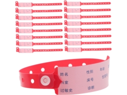 Pulseiras de identificação de pacientes para hospitais, pacote com 100 unidades, seguras e organizadas.