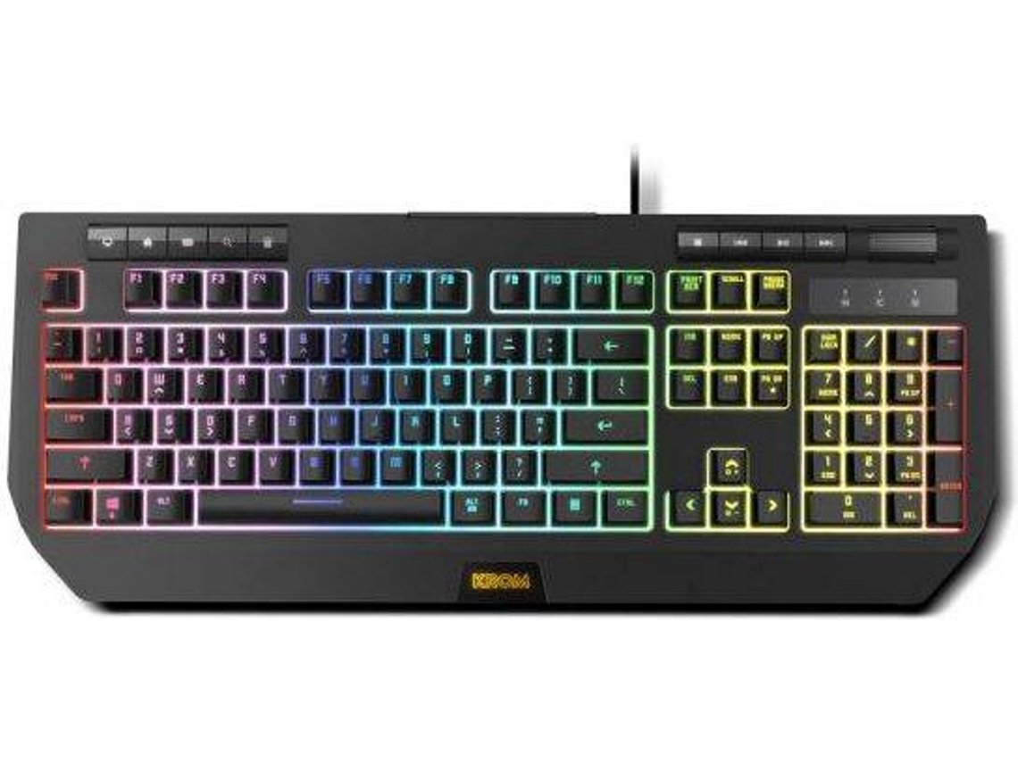 Teclado Gaming KROM Kuma RGB (Semi-mecânico - Português - Preto)
