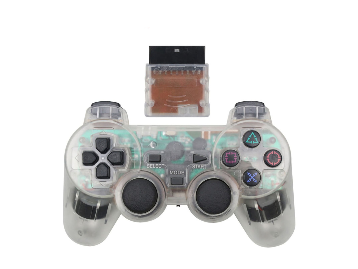 Controle Sem Fio LAXISCREED Ps2 Branco Transparente