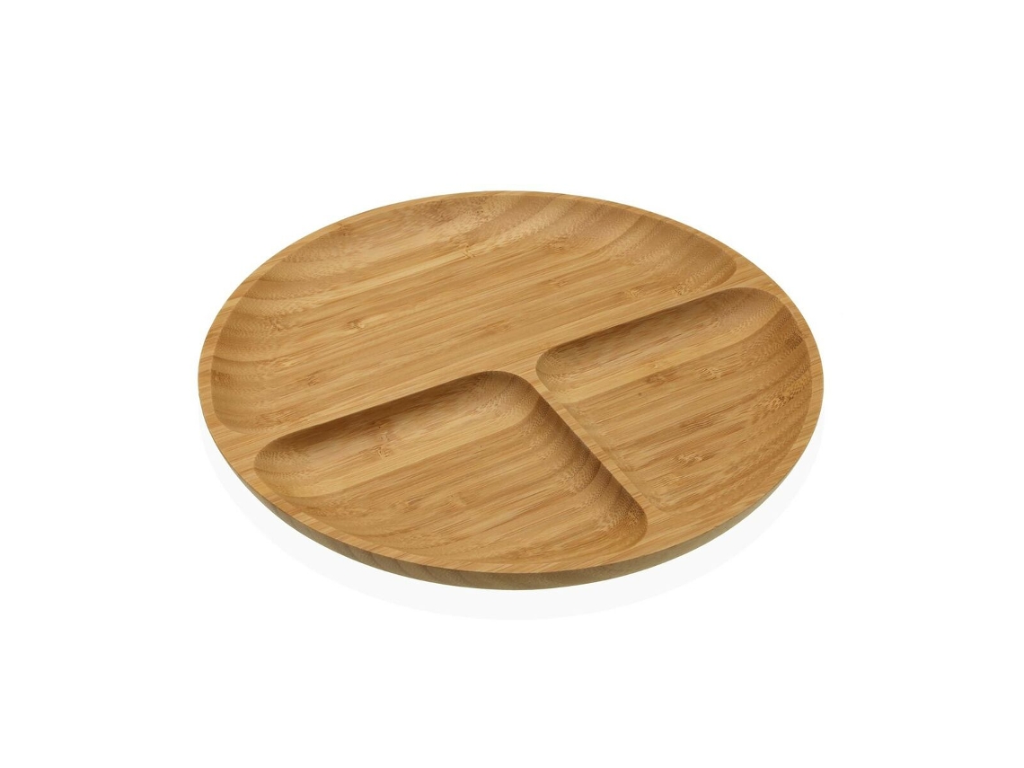 Bandeja de Aperitivos VERSA Bambu 25x2x25 cm