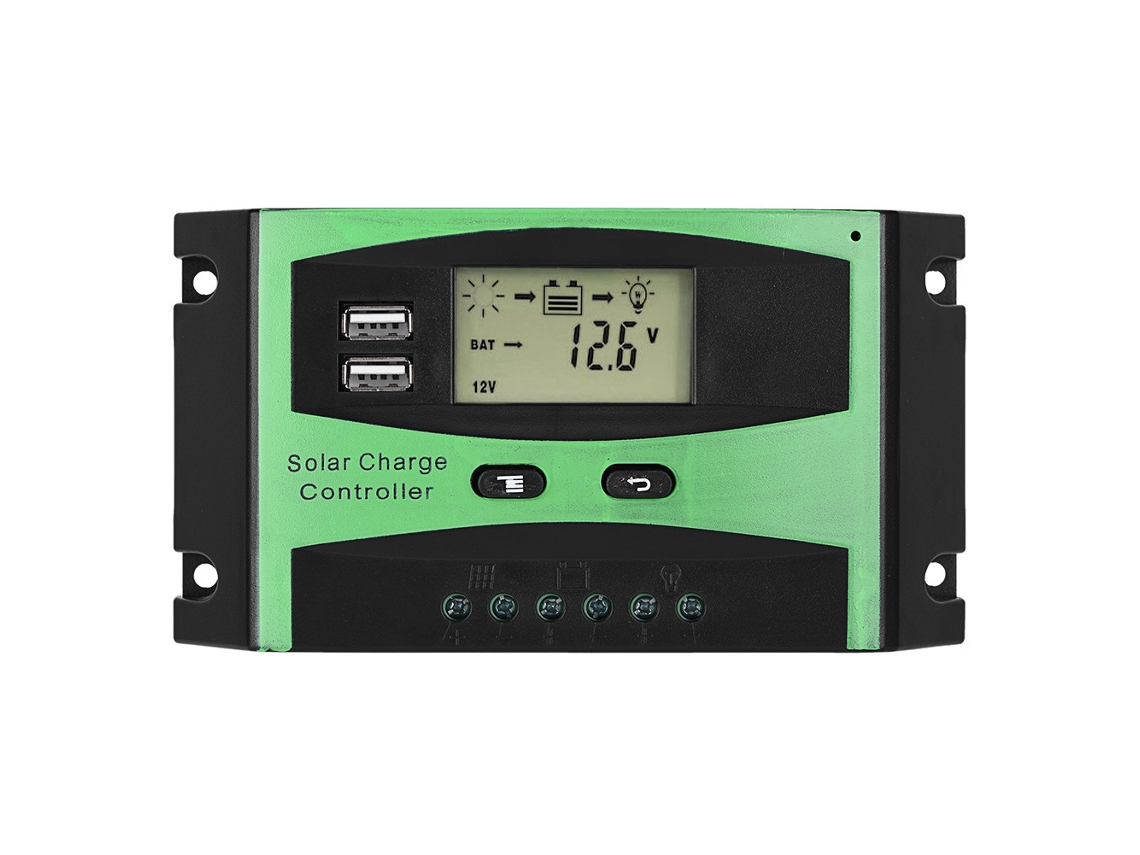 Controlador De Carga Solar Pwm Inteligente Com Lcd