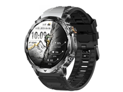 Smartwatch CHRONUS AK102 com GPS, bússola, chamadas Bluetooth, IP68, preto