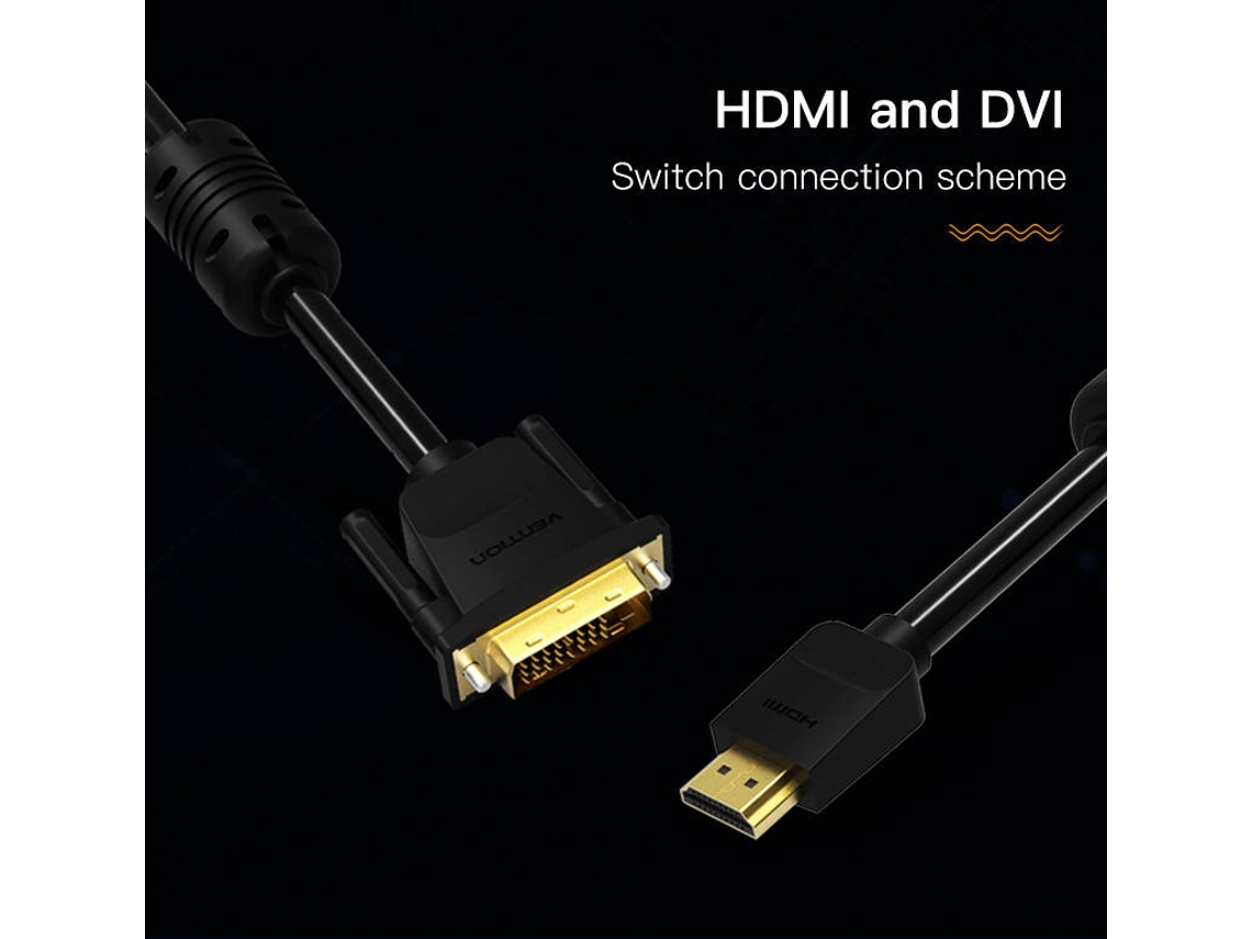 Cabo Adaptador Vention HDMI para DVI 24 + 1 (5m)