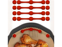 Tiras Magnéticas De Silicone Para Fritadeira A Ar - Suporte Papel Manteiga Conjunto 4 Clipes Magnéticos Fixar Manteiga.