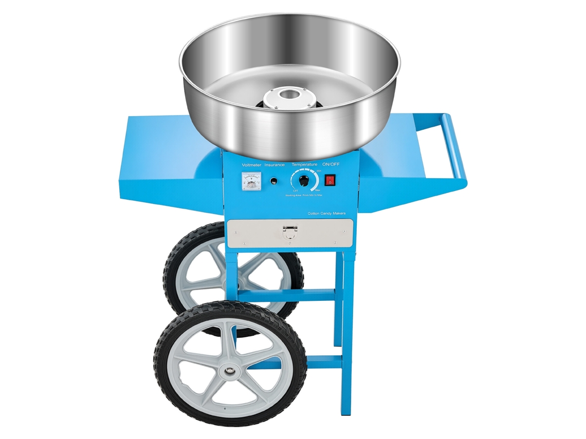 Máquina De Algodão Doce Com Carrinho Succebuy 1000 W 819 X 520 X 855 Mm Azul