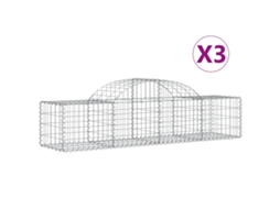 Gabion Basket, Gabion Baskets Vidaxl Prateado Ferro (200 X 50 X 40/60 Cm)