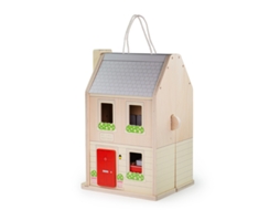 Casa De Bonecas Bigjigs, Brinquedos De Madeira Com Acessórios E Bonecas.