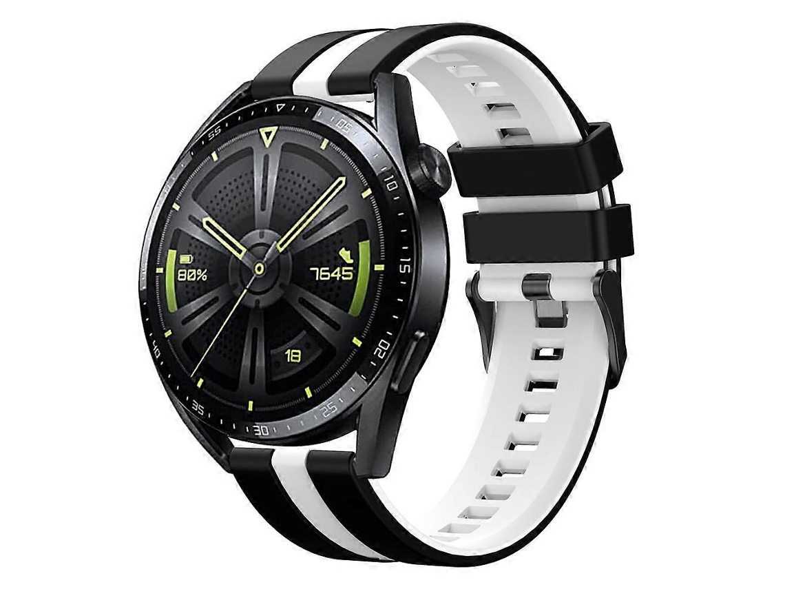 Pulseira De Silicone Vertical Bicolor Para Relógio